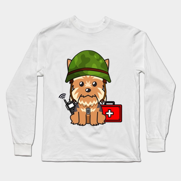 Cute Yorkshire Terrier is a medic Long Sleeve T-Shirt by Pet Station